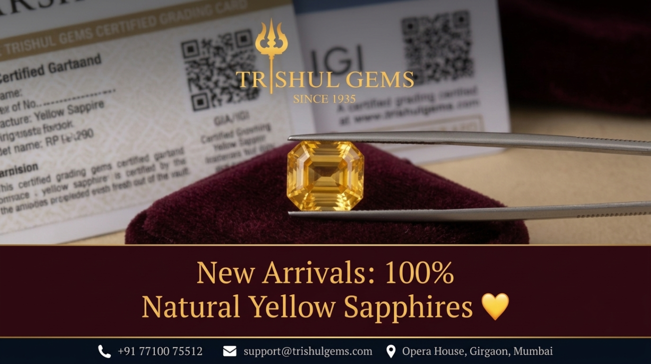 Yellow Sapphire (Pukhraj) Benefits for Wealth & Marriage | Trishul Gems