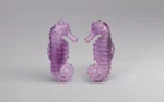 Seahorse Carving in Amethyst Pair - 60.75 Carats