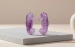 Seahorse Carving in Amethyst Pair - 60.75 Carats - Image 5